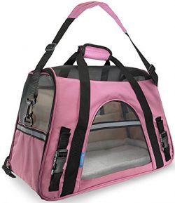 Paws & Pals Airline Approved Pet Carriers w/ Fleece Bed For Dog & Cat – Soft Sided ...