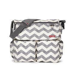 Skip Hop Dash Signature Messenger Diaper Bag, Chevron