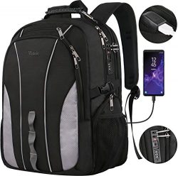 Large Business Backpack,TSA Anti Theft Durable Large Capacity Laptop Backpack w/ Combination Loc ...