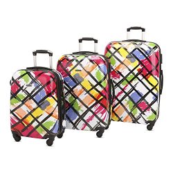 3 Piece Luggage Set Durable Lightweight Hard Case pinner Suitecase 20in24in28in LUG3 PC18 Color  ...