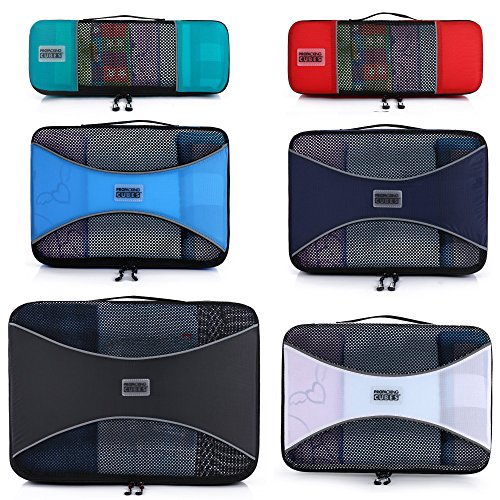 Pro Packing Cubes – 6 Piece Lightweight Trave Cube Set – Organizers and Compression ...