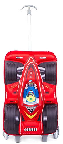 Kids Luggage 3D Racing Car Design Children’s Trolley Upright Hard Side Carry on suitcase(1 ...