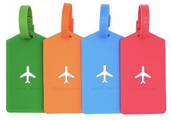 Travel Luggage Tags Suitcase Labels Bag Tags For Men Women Kids,Set of 4,4 Colors(Arrow)