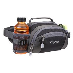 ENGYEN Waist bag,Adjustable medium-length strap,Outdoor fanny pack with ONE water bottle holder  ...