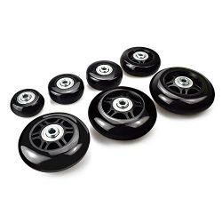 B.LeekS Luggage Suitcase Wheels with ABEC 608zz Bearings, Inline Outdoor Skate Replacement Wheel ...