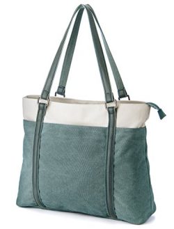 Laptop Tote Bag, GRM Canvas Shoulder Bag, Carrying Handbag for Laptop up to 15.6 inch, Travel Co ...