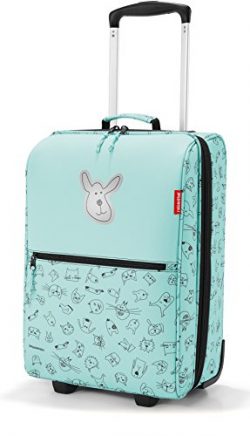 reisenthel Trolley XS Kids Luggage, Lightweight Compact Roller Bag, Cats and Dogs Mint