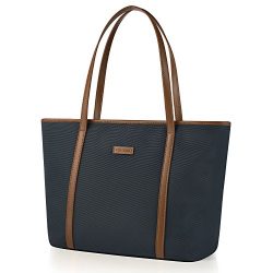 CHICECO 14-Inch Nylon Tote Bag Work Handbag for Files Laptops – Blue