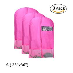 Kernorv Breathable Dust-proof Garment Bag, 36″ Foldable Dance Garment Bags with Clear Wind ...