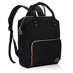 Veegul Wide Open Multipurpose School Backpack Lightweight Travel Bag 18L Black