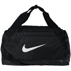 NIKE Brasilia Training Duffel Bag, Black/Black/White, Small