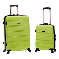 Rockland Luggage 20 Inch and 28 Inch 2 Piece Expandable Spinner Set, Lime