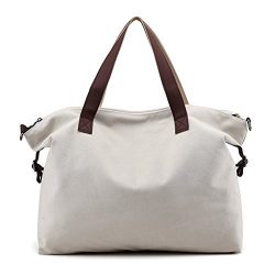 Women’s Handbags,LOSMILE Shoulder Bags Top Handle Beach Tote Purse Crossbody Bag (White)