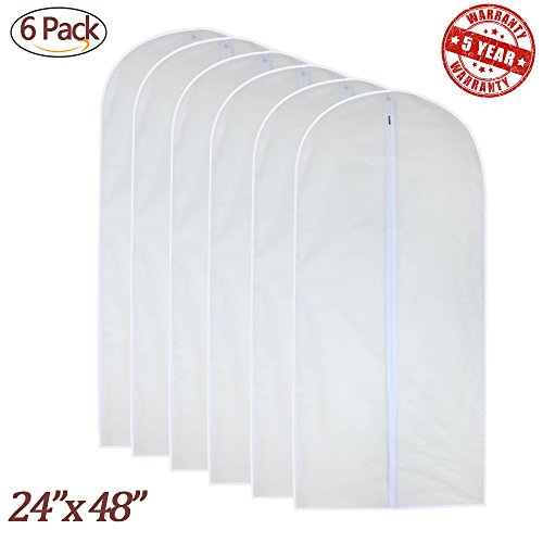 Garment Bags Cover(24” x 48”)with Dust-proof and Moth Prevention Organize Your Clo ...