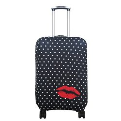 Explore Land Travel Luggage Cover Suitcase Protector Fits 18-32 Inch Luggage (Polkadot, L(27-30  ...