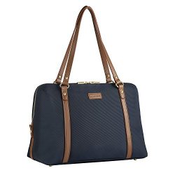 CHICECO Travel Tote Women’s Briefcase for 15.6-Inch Laptops Carry On Bag – (Blue + B ...
