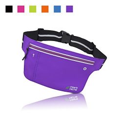 Ultra Slim Waist Fanny Packs, Fitters Niche Water Resistant Reflective Adjustable Running Elasti ...