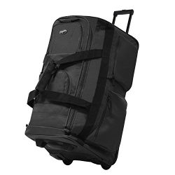 Olympia Luggage 29″ 8 Pocket Rolling Duffel Bag (Charcoal Gray w/ Black – Exclusive  ...