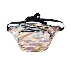 EBTOYS Waist Bag Sports Bag Casual Bag Holographic Fanny Pack Bum Bag （Golden）