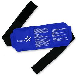 Reusable Ice Pack with Strap by TheraPAQ – Soft & Flexible Gel Pack for Hot & Cold ...