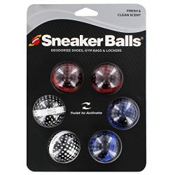 Sof Sole Sneaker Balls Shoe Gym Bag and Locker Deodorizer, Matrix, 3-Pair