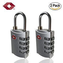 TSA Lock – 4 Digit Combination – Best TSA Approved Lock For Travel Safety and Securi ...