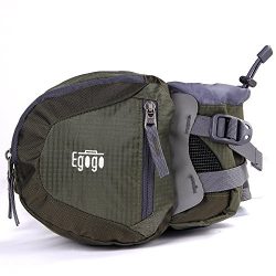 EGOGO travel sport waist pack fanny pack bum bag hiking bag with water bottle holder (Army Green)