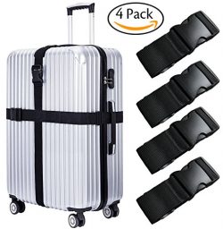 Darller 2/4 PCS Luggage Straps Suitcase Belts Travel Accessories Bag Straps