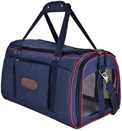 Legendog Pet Carrier, Large Cat Carrier Soft-sided Luggage for Cat Airline Approved Pet Ccarrier ...