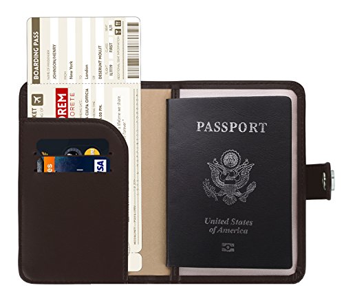 Zoppen Rfid Blocking Travel Passport Holder Cover Slim Id Card Case, #10 Brown