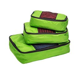 TravelWise Packing Cube System – Durable 3 Piece Weekender Luggage Organizer Set