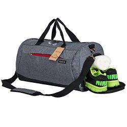 Sports Gym Bag with Shoes Compartment Travel Duffel Bag for Men and Women