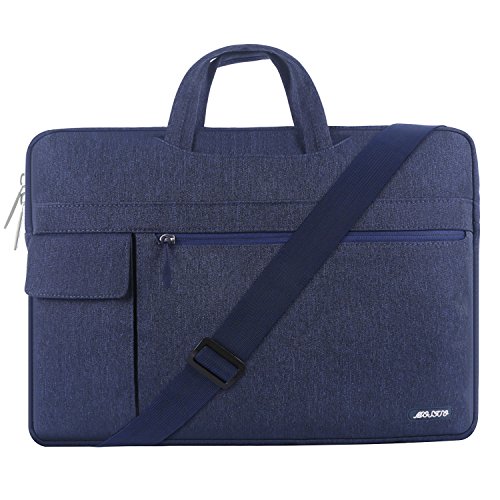 Mosiso Laptop Shoulder Bag for 15-15.6 Inch MacBook Pro, Notebook Computer, Polyester Flapover M ...