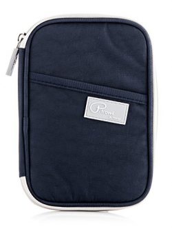 Travel Wallet Passport Holder, Document Organizer for ID Card Passport Cover Case (Navy Blue)
