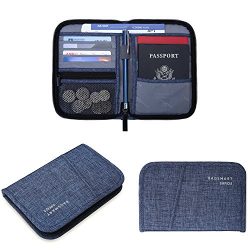 BAGSMART Travel RFID Blocking Wallet Passport Holder Cover Credit Card Organizer for Men and Women