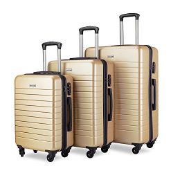 Luggage Set Spinner Hard Shell Suitcase Lightweight Luggage – 3 Piece (20″ 24″ ...