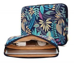 Kayond Herringbone Woollen Water-resistant 15.6-17 Inch Laptop Sleeve Case Bag (17 Inches, Fores ...