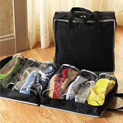 Ikevan 1PC Portable Shoes Travel Storage Bag Organizer Tote Luggage Carry Pouch Holder, 2 Colors ...