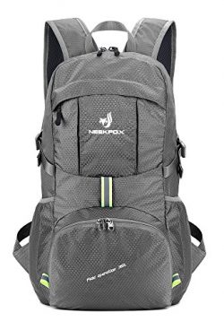 NEEKFOX Lightweight Packable Travel Hiking Backpack Daypack, 35L Foldable Camping Backpack,Ultra ...