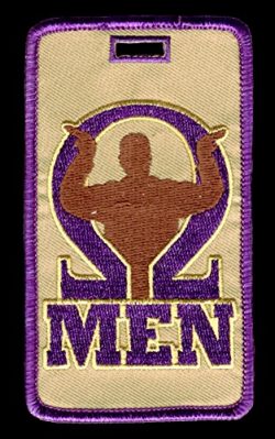 Omega Psi Phi Embroidery Luggage Tag