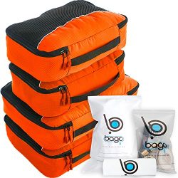 bago Packing Cubes For Travel Bags – Luggage Organizer 10pcs Set (Orange)