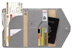 Zoppen Mulit-purpose Rfid Blocking Travel Passport Wallet (Ver.4) Tri-fold Document Organizer Ho ...