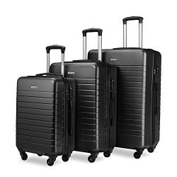 Luggage Set Spinner Hard Shell Suitcase Lightweight Luggage – 3 Piece (20″ 24″ ...