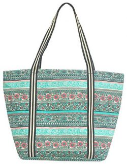 Large Utility Canvas and Nylon Travel Tote Bag For Women and Girls1700(1605) (B.MINT)