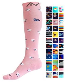 Compression Socks (1 pair) for Women & Men by A-Swift – Graduated Athletic Fit for Run ...