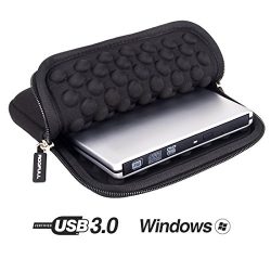 ROOFULL Portable Slim USB 3.0 External CD DVD RW Drive/Writer/Burner with Protective Storage Car ...