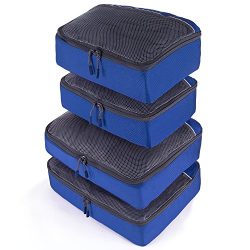 JETPAL Lightweight Travel Luggage Organizer Packing Cubes (Set of 4) – Blue