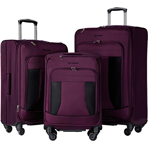 Merax Travelhouse 3 Piece Luggage Set Expandable Spinner Suitcase
