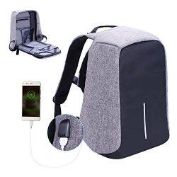 Laptop Backpack , Lightweight Water Resistant computer backpack with USB Charging Port large cap ...