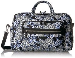 Vera Bradley Women’s Iconic Compact Weekender Travel Bag-Signature, Snow Lotus